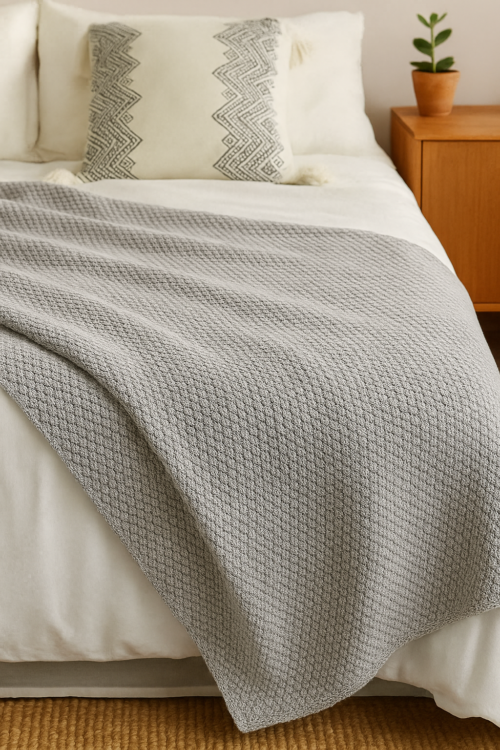 Organic Cotton Textured Blanket